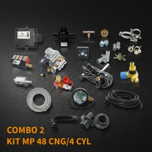 COMBO 2 CILINDRO CNG TIPO 2 65 LT+ KIT DE INYECCION SECUENCIAL OBD MP 48 CNG/ 4 CYL + VALVULA DE CILINDRO DIN 28.8 ISO 15500
